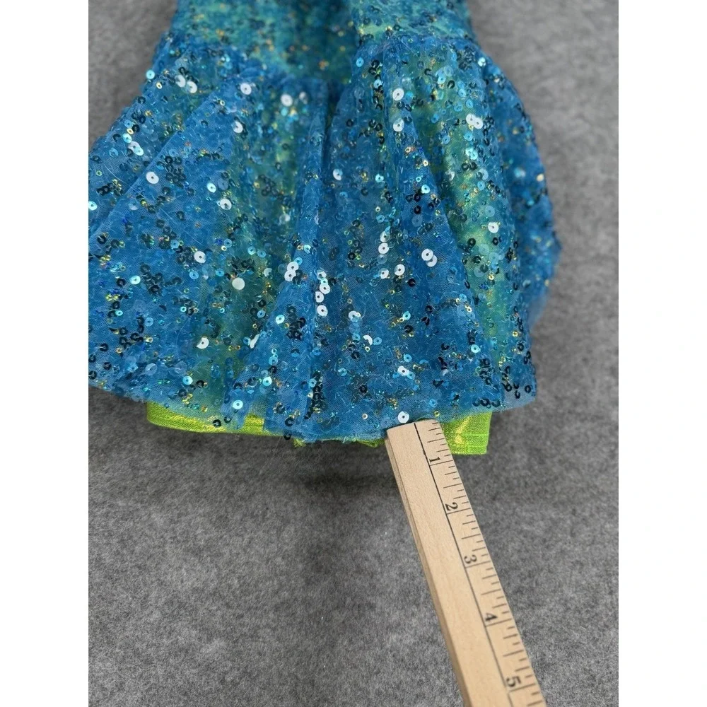 A Wish Come True Girls LC Sequin Tutu Dress Blue Green‎ Dance Costume Ballet